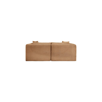 Shaggy Saddle Corduroy Performance Fabric Modular Sofa