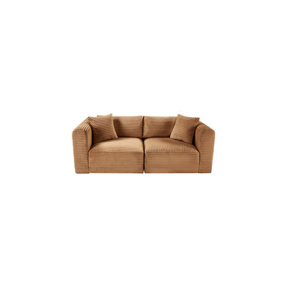 Shaggy Saddle Corduroy Performance Fabric Modular Sofa