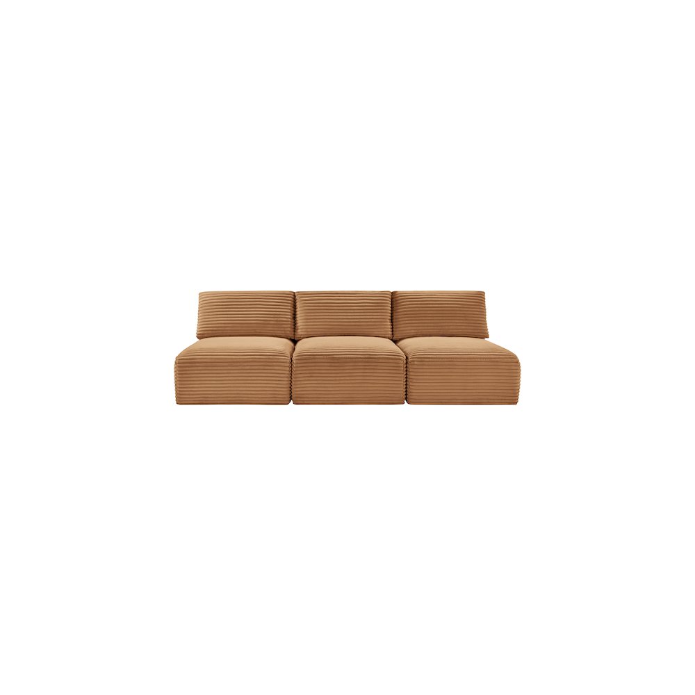 Shaggy Saddle Corduroy Performance Fabric Modular Sofa