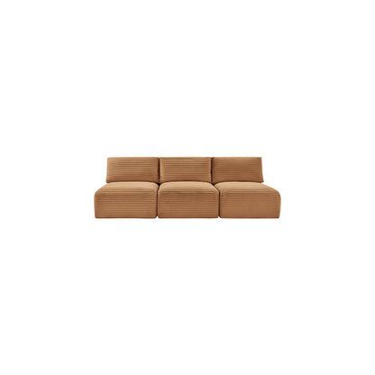 Shaggy Saddle Corduroy Performance Fabric Modular Sofa