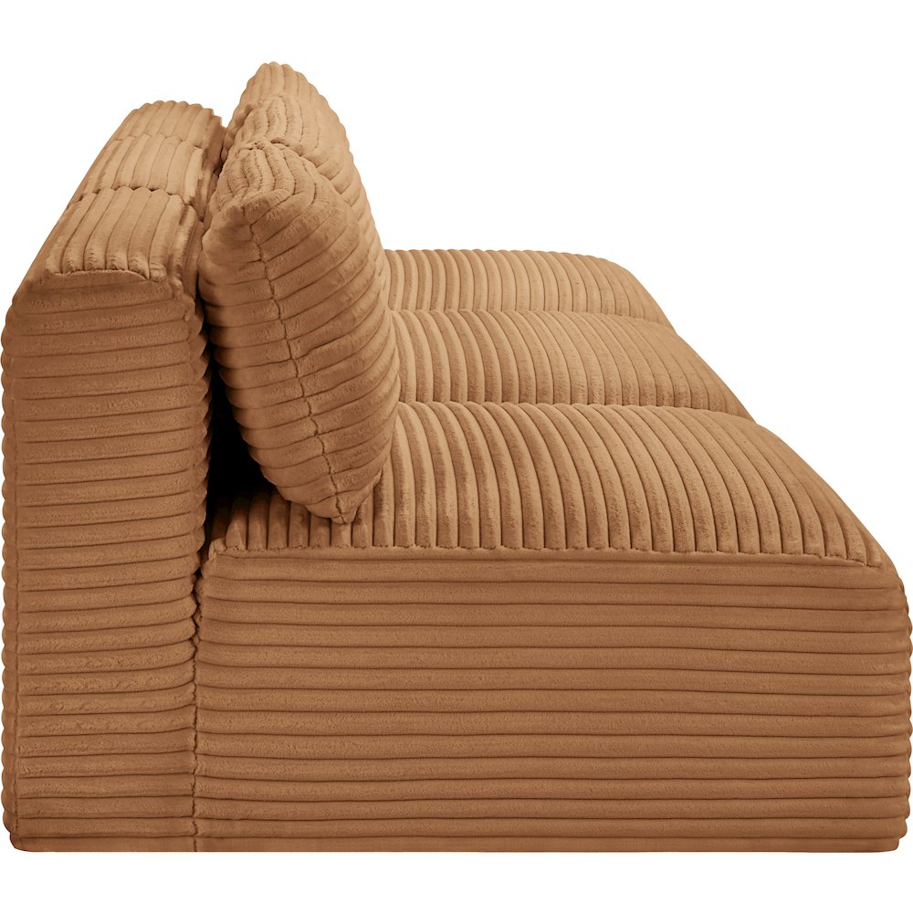 Shaggy Saddle Corduroy Performance Fabric Modular Sofa