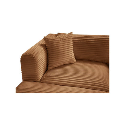 Shaggy Saddle Corduroy Performance Fabric Modular Sectional