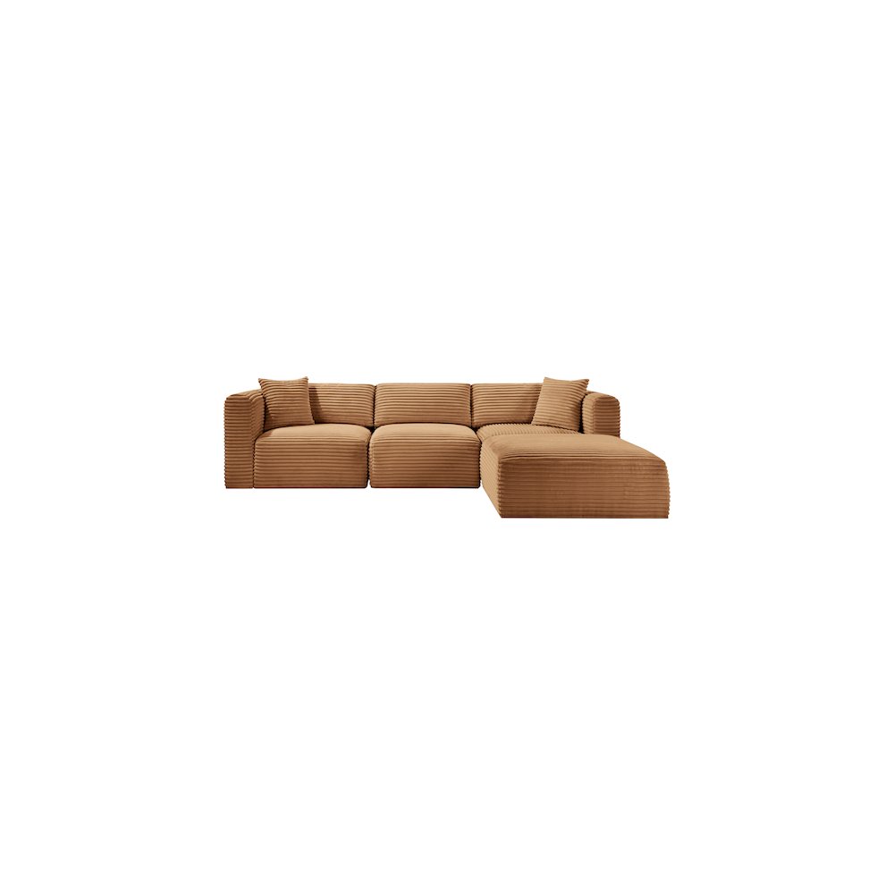 Shaggy Saddle Corduroy Performance Fabric Modular Sectional
