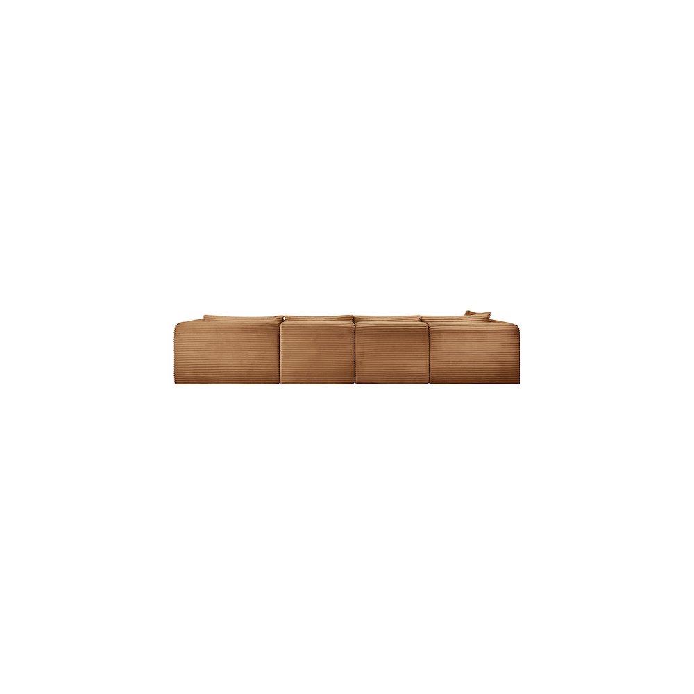Shaggy Saddle Corduroy Performance Fabric Modular Sectional