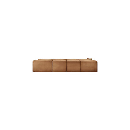 Shaggy Saddle Corduroy Performance Fabric Modular Sectional