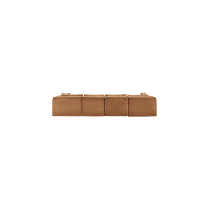 Shaggy Saddle Corduroy Performance Fabric Modular Sectional