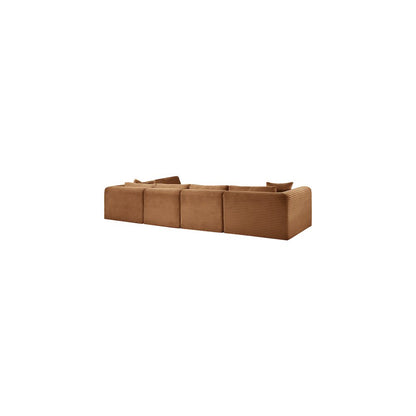 Shaggy Saddle Corduroy Performance Fabric Modular Sectional