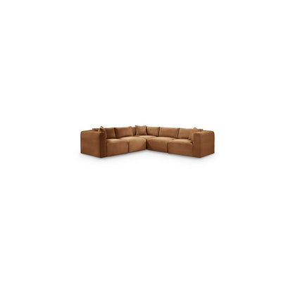 Shaggy Saddle Corduroy Performance Fabric Modular Sectional