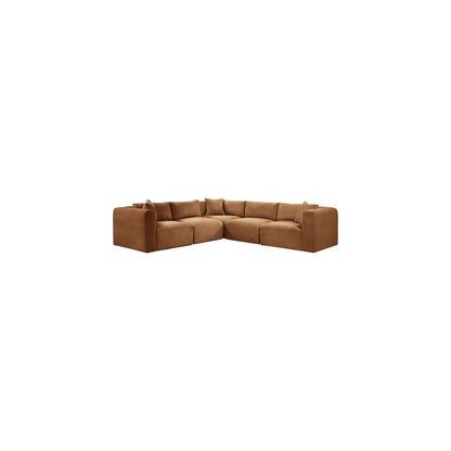 Shaggy Saddle Corduroy Performance Fabric Modular Sectional