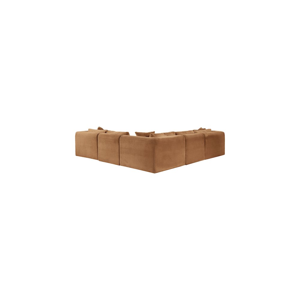 Shaggy Saddle Corduroy Performance Fabric Modular Sectional