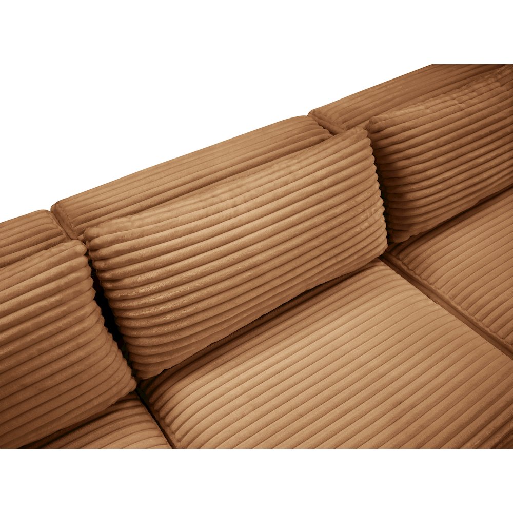 Shaggy Saddle Corduroy Performance Fabric Modular Sectional