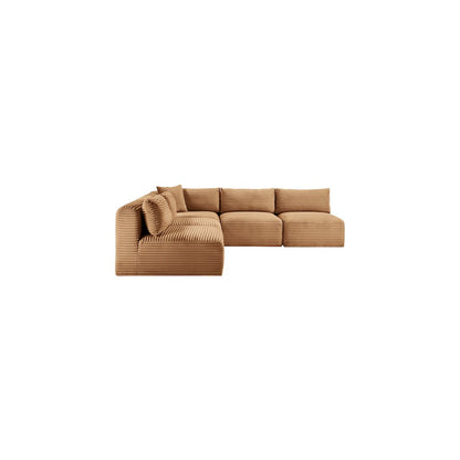 Shaggy Saddle Corduroy Performance Fabric Modular Sectional
