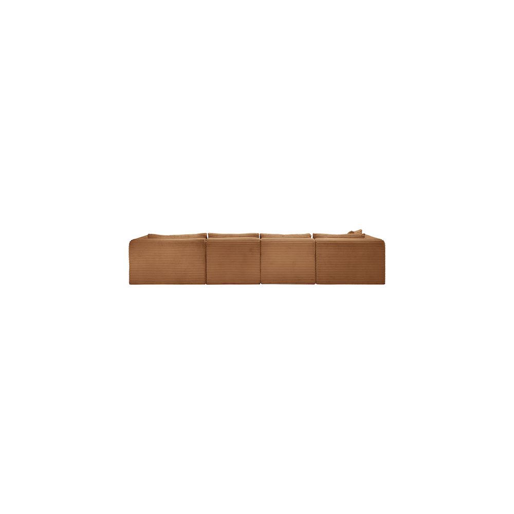 Shaggy Saddle Corduroy Performance Fabric Modular Sectional