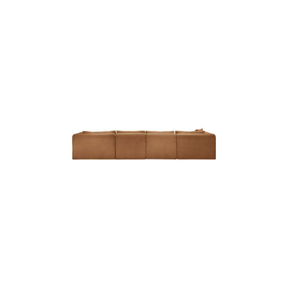 Shaggy Saddle Corduroy Performance Fabric Modular Sectional
