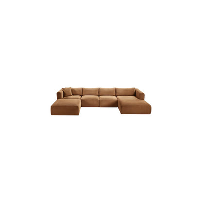 Shaggy Saddle Corduroy Performance Fabric Modular Sectional