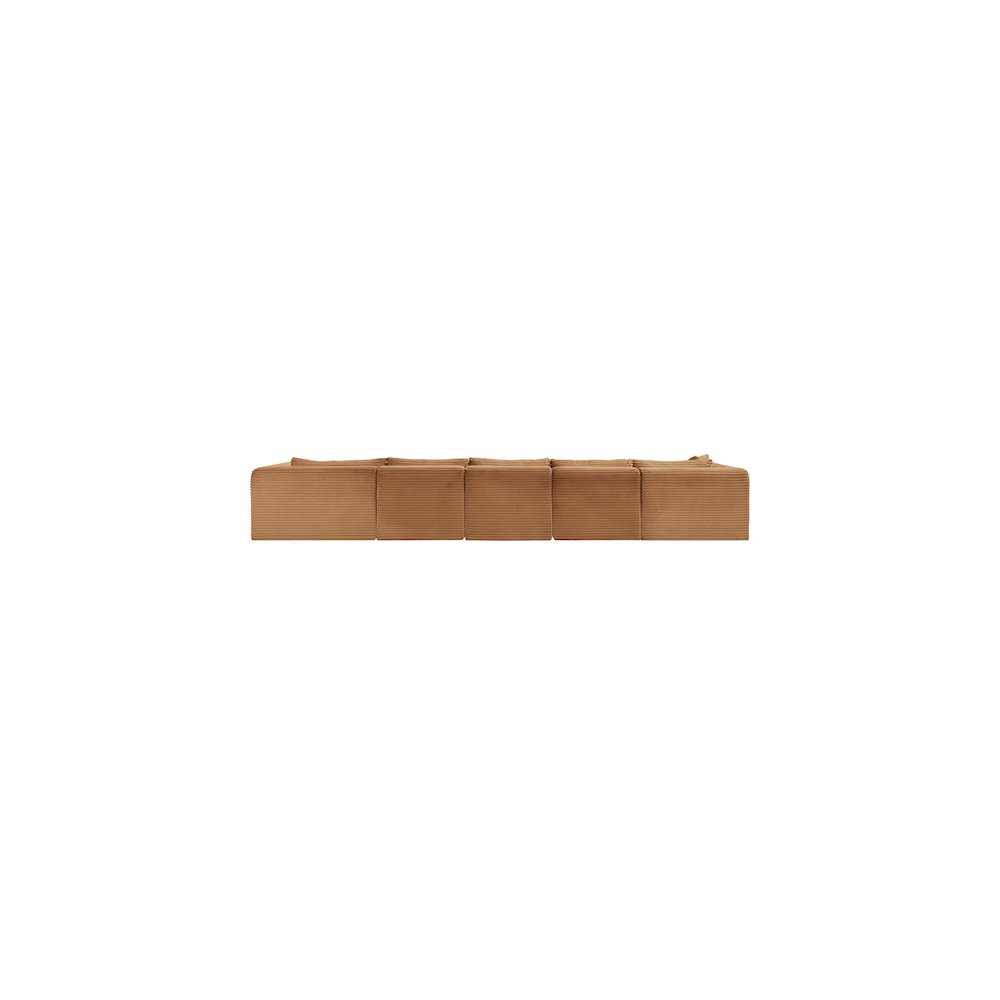 Shaggy Saddle Corduroy Performance Fabric Modular Sectional