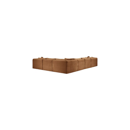 Shaggy Saddle Corduroy Performance Fabric Modular Sectional