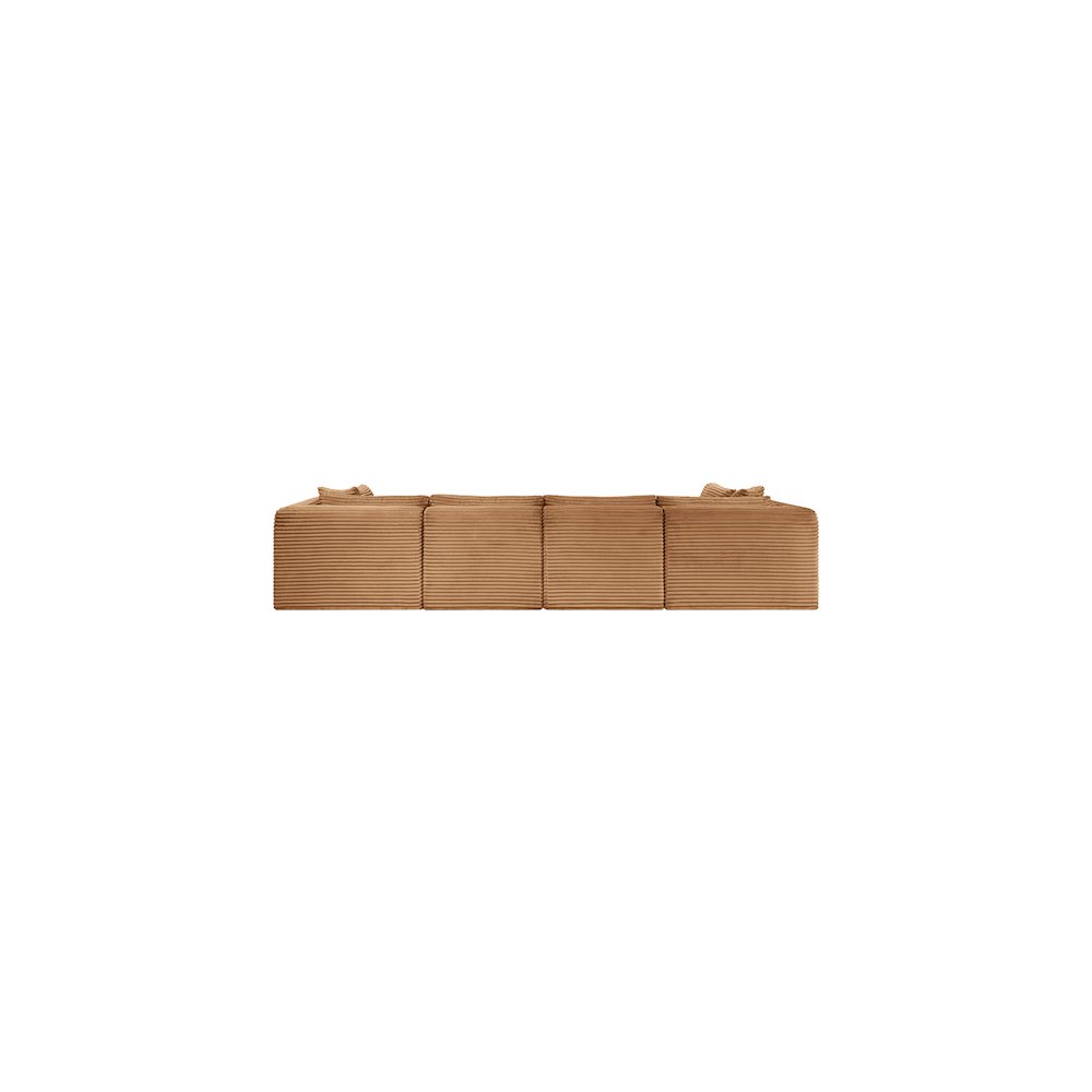 Shaggy Saddle Corduroy Performance Fabric Modular Sectional