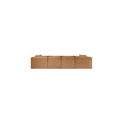 Shaggy Saddle Corduroy Performance Fabric Modular Sectional