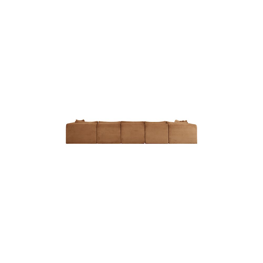 Shaggy Saddle Corduroy Performance Fabric Modular Sectional