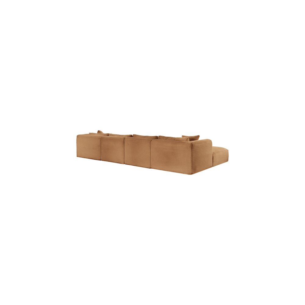Shaggy Saddle Corduroy Performance Fabric Modular Sectional