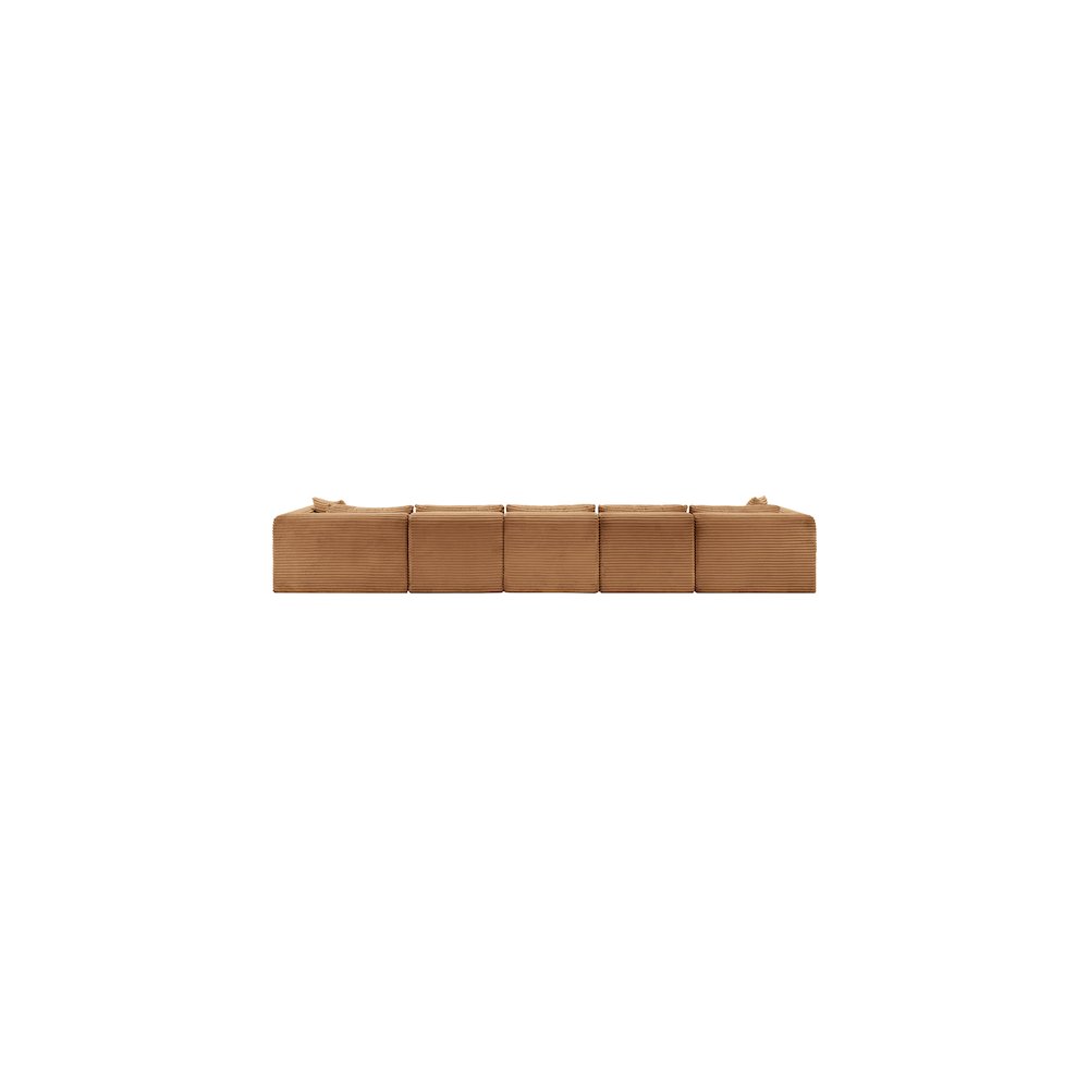 Shaggy Saddle Corduroy Performance Fabric Modular Sectional