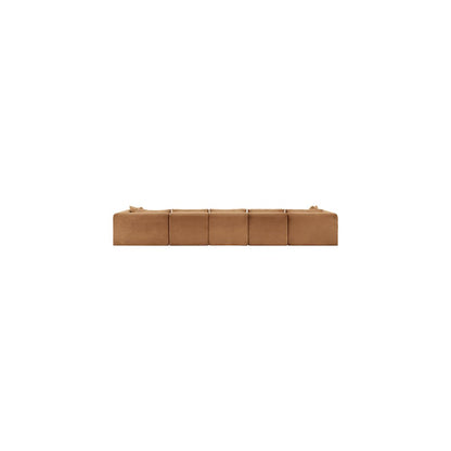 Shaggy Saddle Corduroy Performance Fabric Modular Sectional