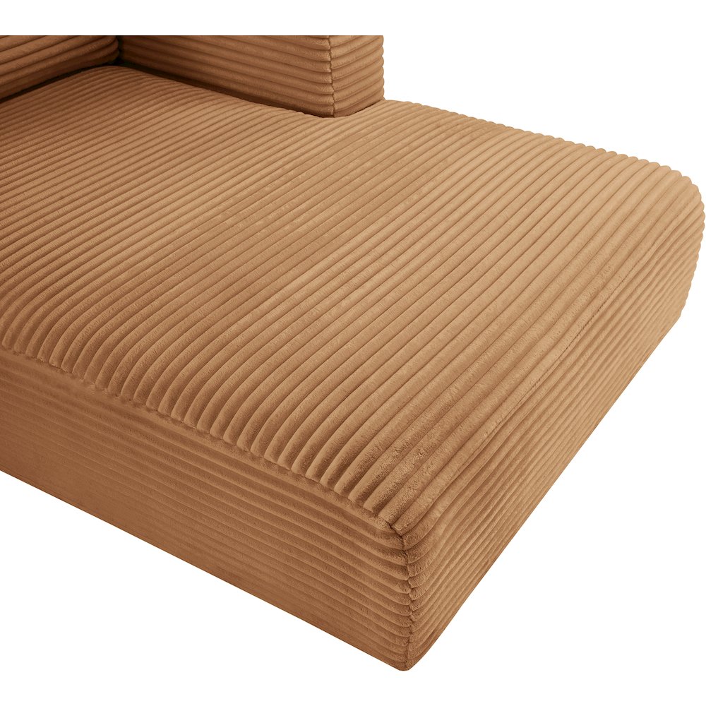 Shaggy Saddle Corduroy Performance Fabric Modular Sectional