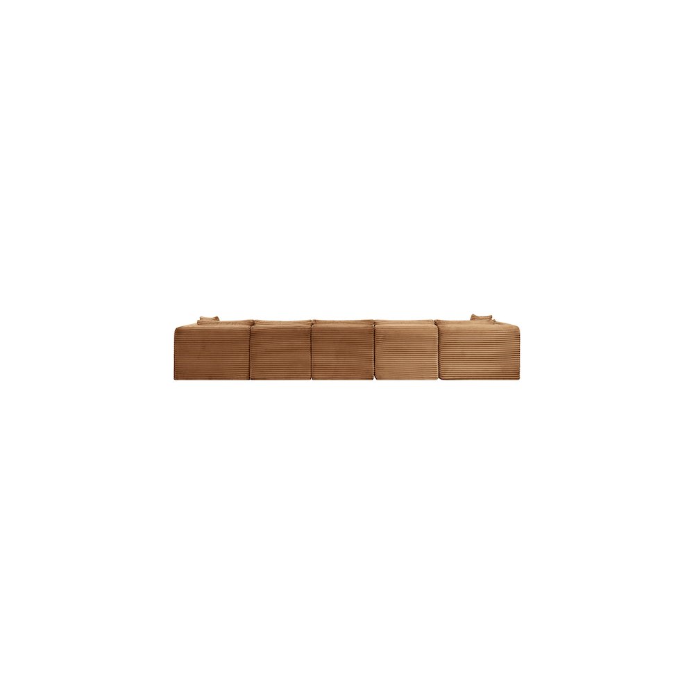 Shaggy Saddle Corduroy Performance Fabric Modular Sectional