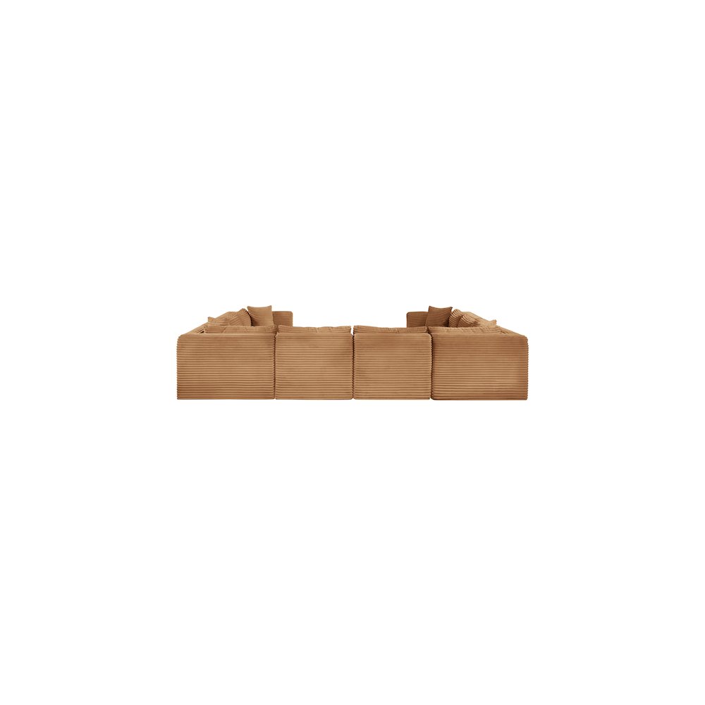 Shaggy Saddle Corduroy Performance Fabric Modular Sectional