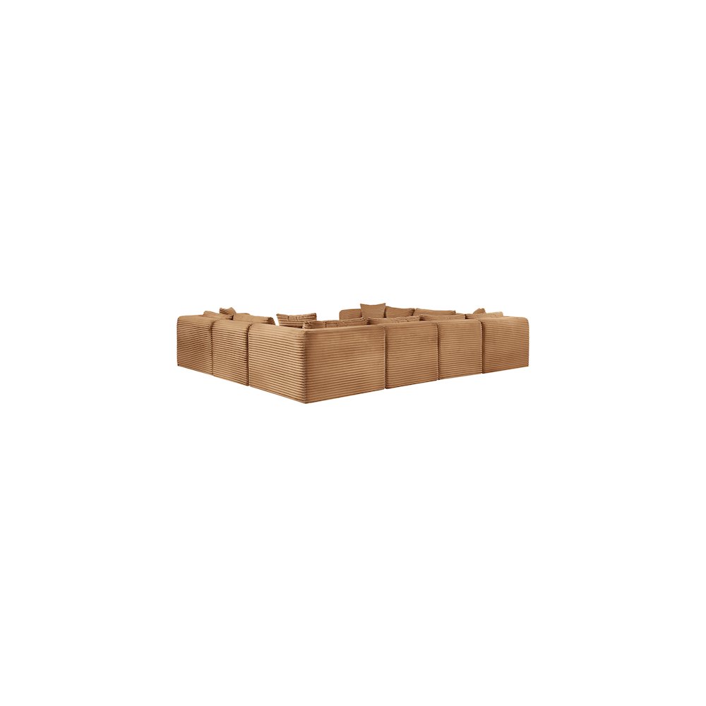 Shaggy Saddle Corduroy Performance Fabric Modular Sectional