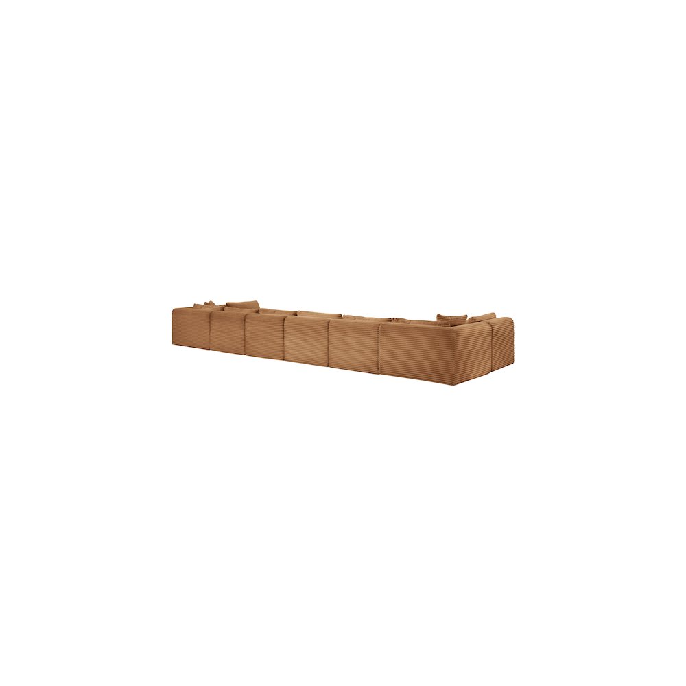 Shaggy Saddle Corduroy Performance Fabric Modular Sectional