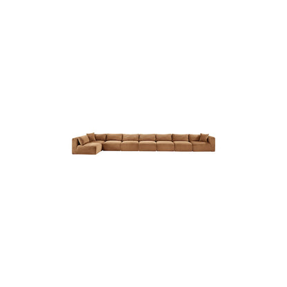 Shaggy Saddle Corduroy Performance Fabric Modular Sectional
