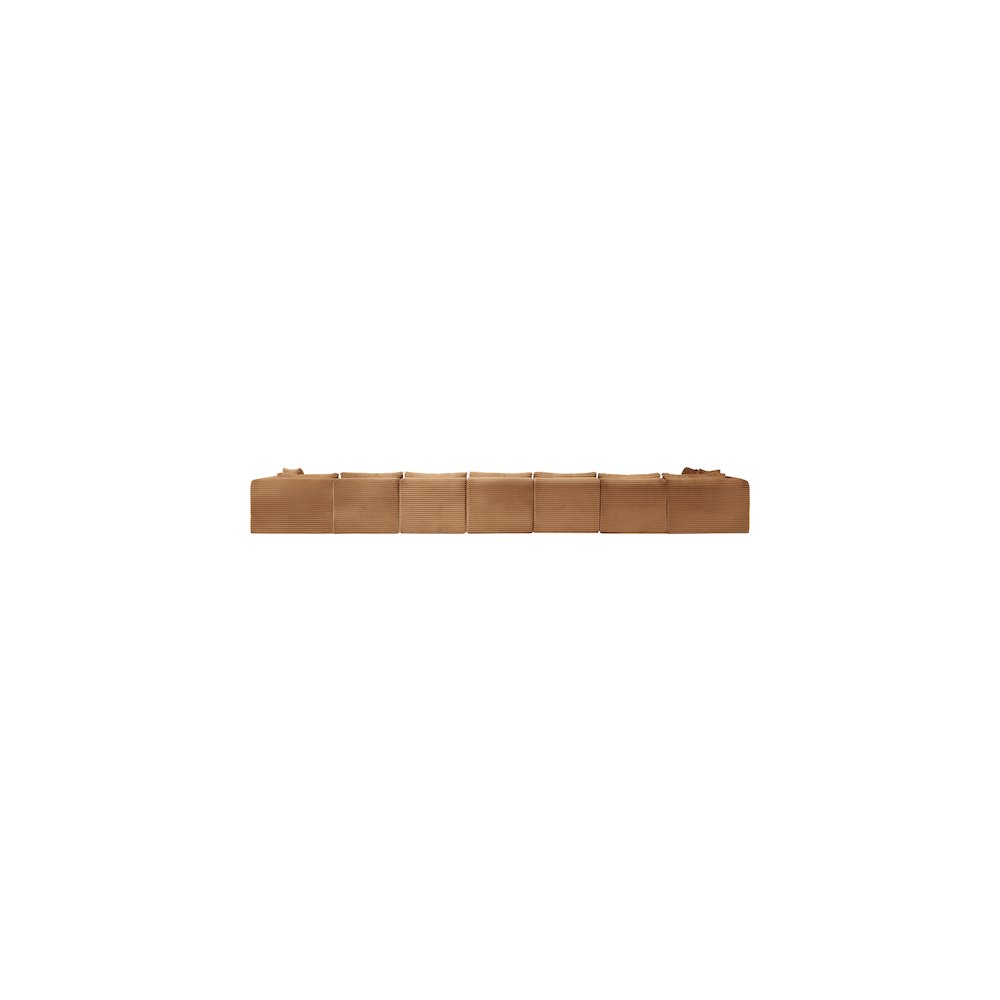 Shaggy Saddle Corduroy Performance Fabric Modular Sectional