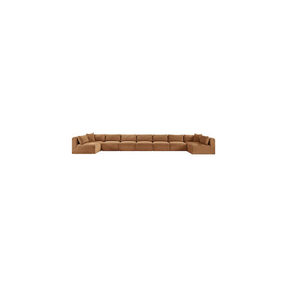 Shaggy Saddle Corduroy Performance Fabric Modular Sectional