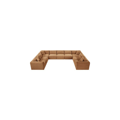 Shaggy Saddle Corduroy Performance Fabric Modular Sectional