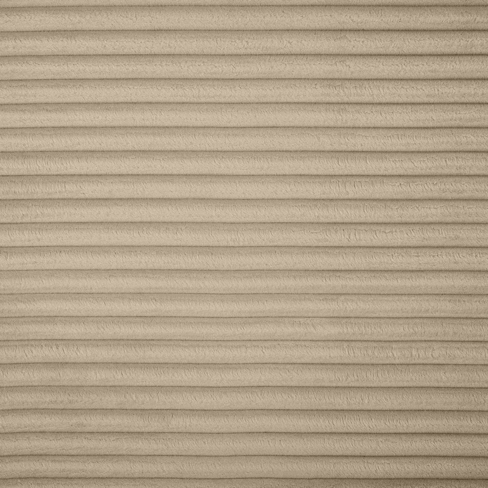 Shaggy Taupe Corduroy Performance Fabric Modular Sofa