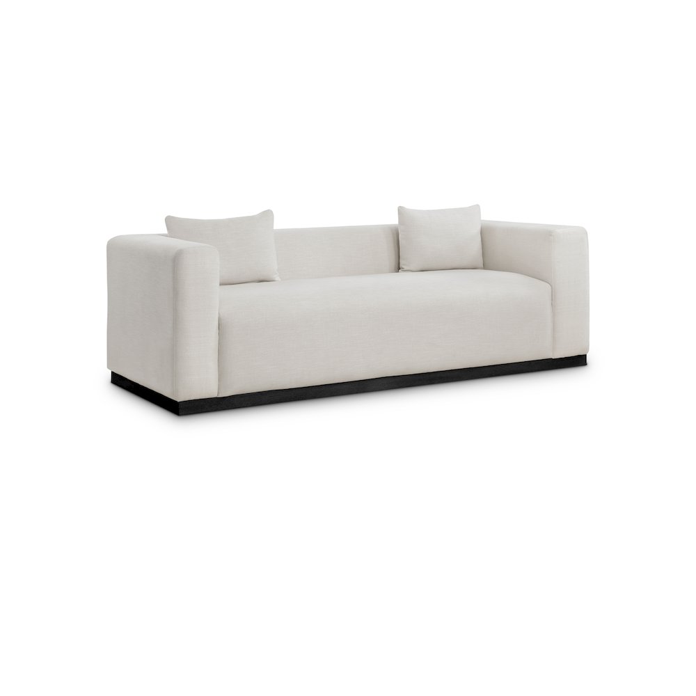 Alfie Beige Linen Textured Fabic Sofa