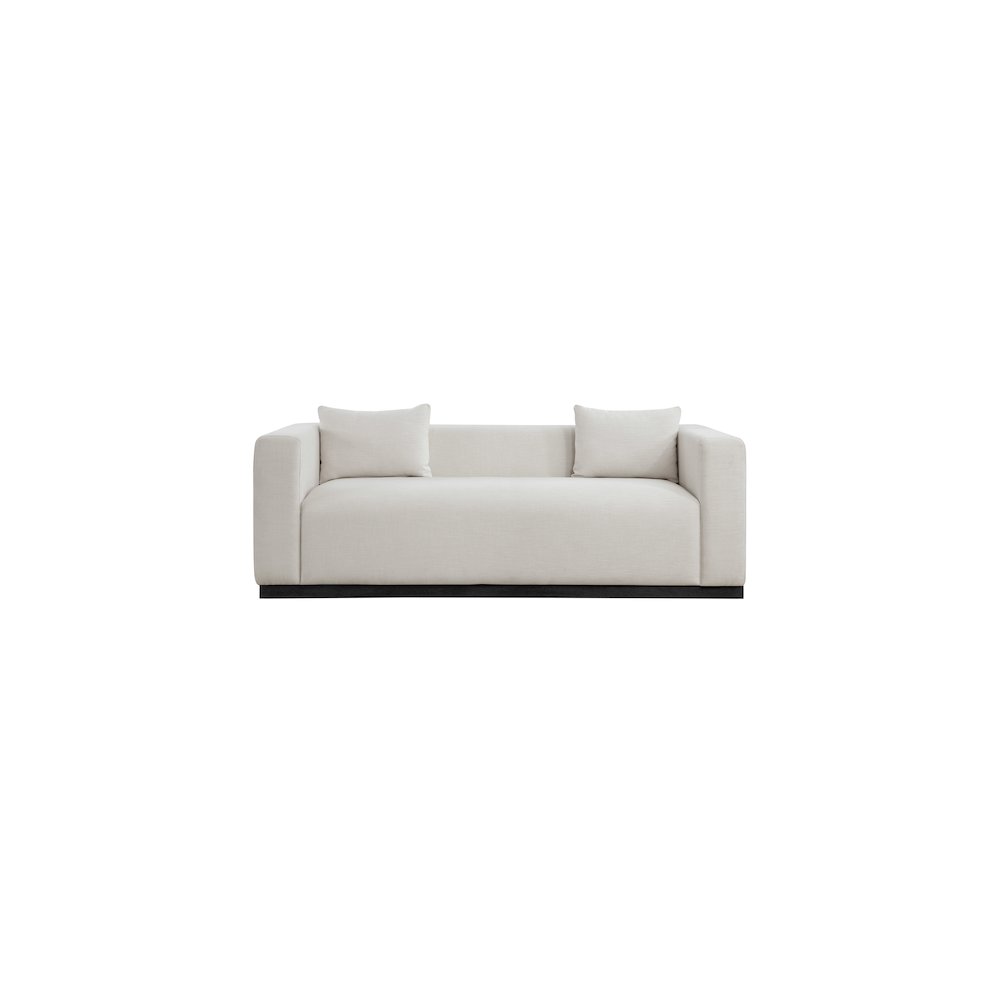 Alfie Beige Linen Textured Fabic Sofa