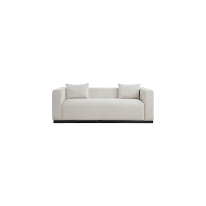 Alfie Beige Linen Textured Fabic Sofa