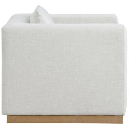 Alfie Cream Linen Textured Fabic Chair