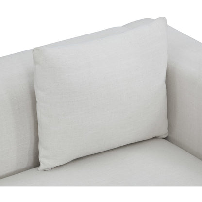 Alfie Cream Linen Textured Fabic Loveseat