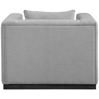 Alfie Grey Linen Textured Fabic Chair