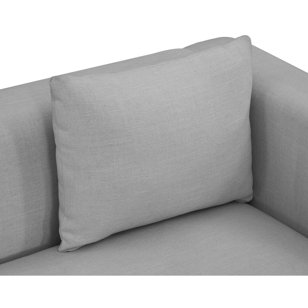 Alfie Grey Linen Textured Fabic Loveseat