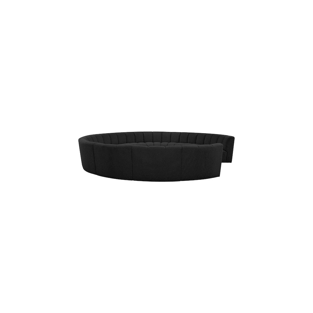 Infinity Black Boucle Fabric 11pc. Modular Sectional