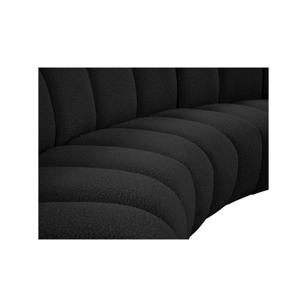 Infinity Black Boucle Fabric 2pc. Modular Sectional