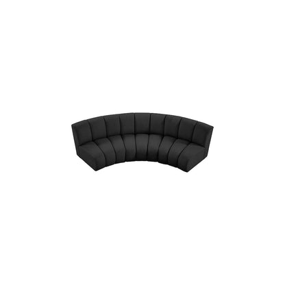 Infinity Black Boucle Fabric 3pc. Modular Sectional