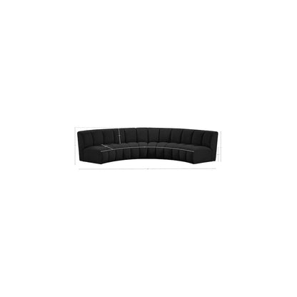 Infinity Black Boucle Fabric 4pc. Modular Sectional