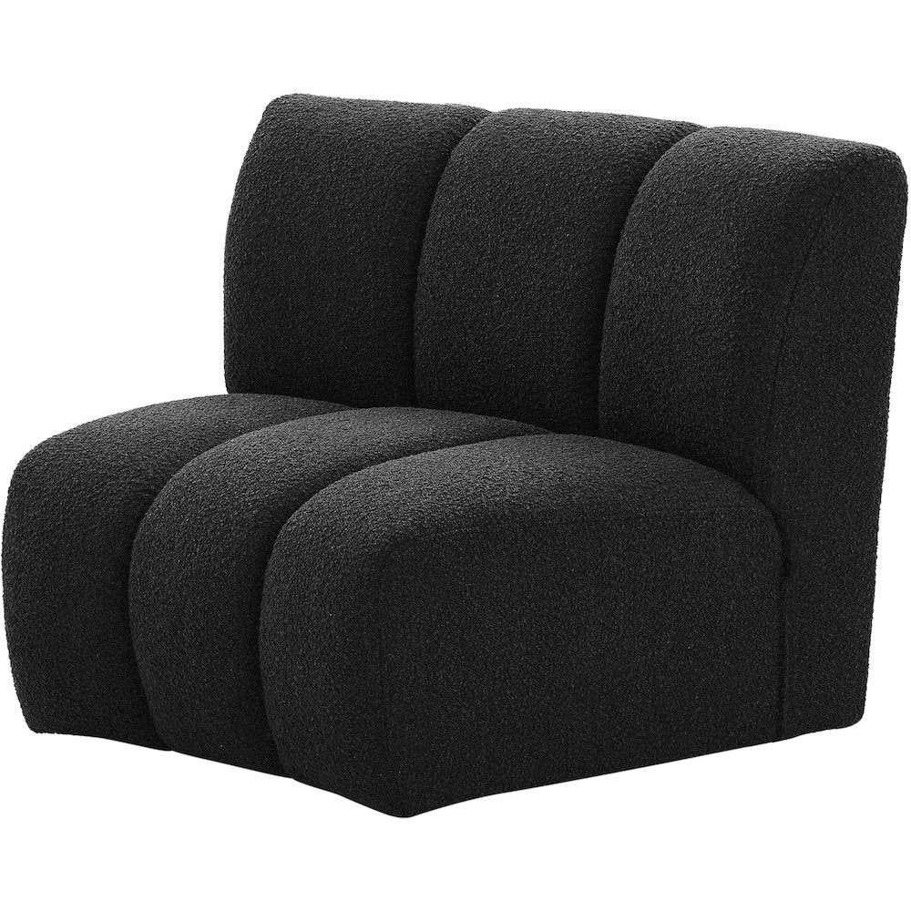 Infinity Black Boucle Fabric Modular Chair