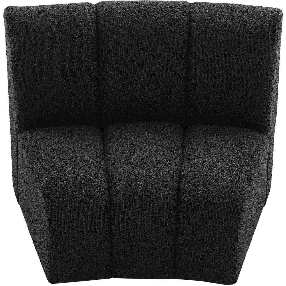 Infinity Black Boucle Fabric Modular Chair
